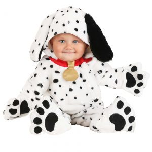 Infant Plush Dalmatian Puppy Jumpsuit