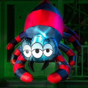 Inflatable 5FT Hanging Three Eyed Spider Decoration