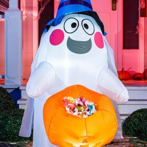 Inflatable 5FT Tall Candy Basket Ghost Decoration