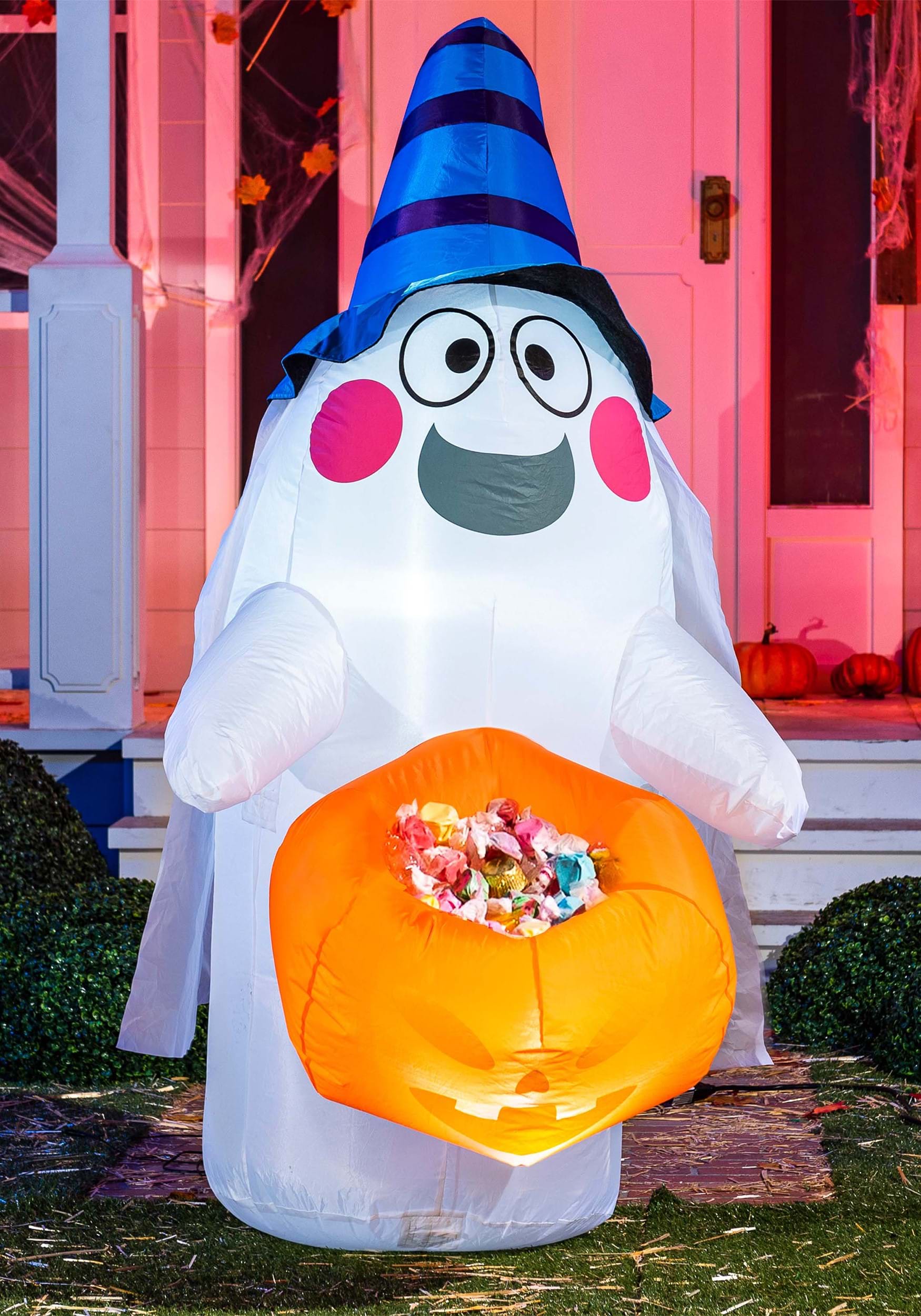 Inflatable 5FT Tall Candy Basket Ghost Decoration