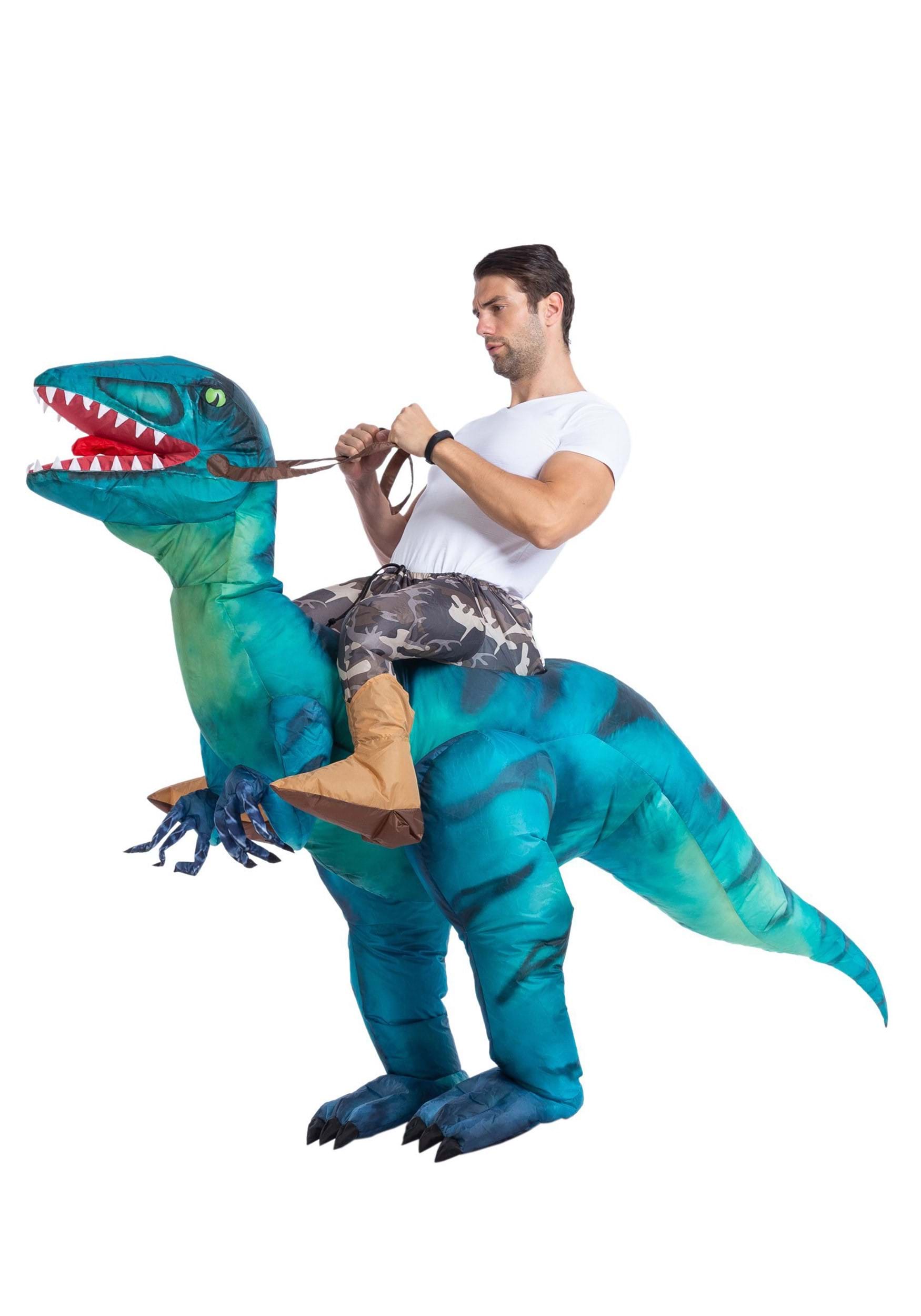 Inflatable Adult Raptor Ride-On Costume