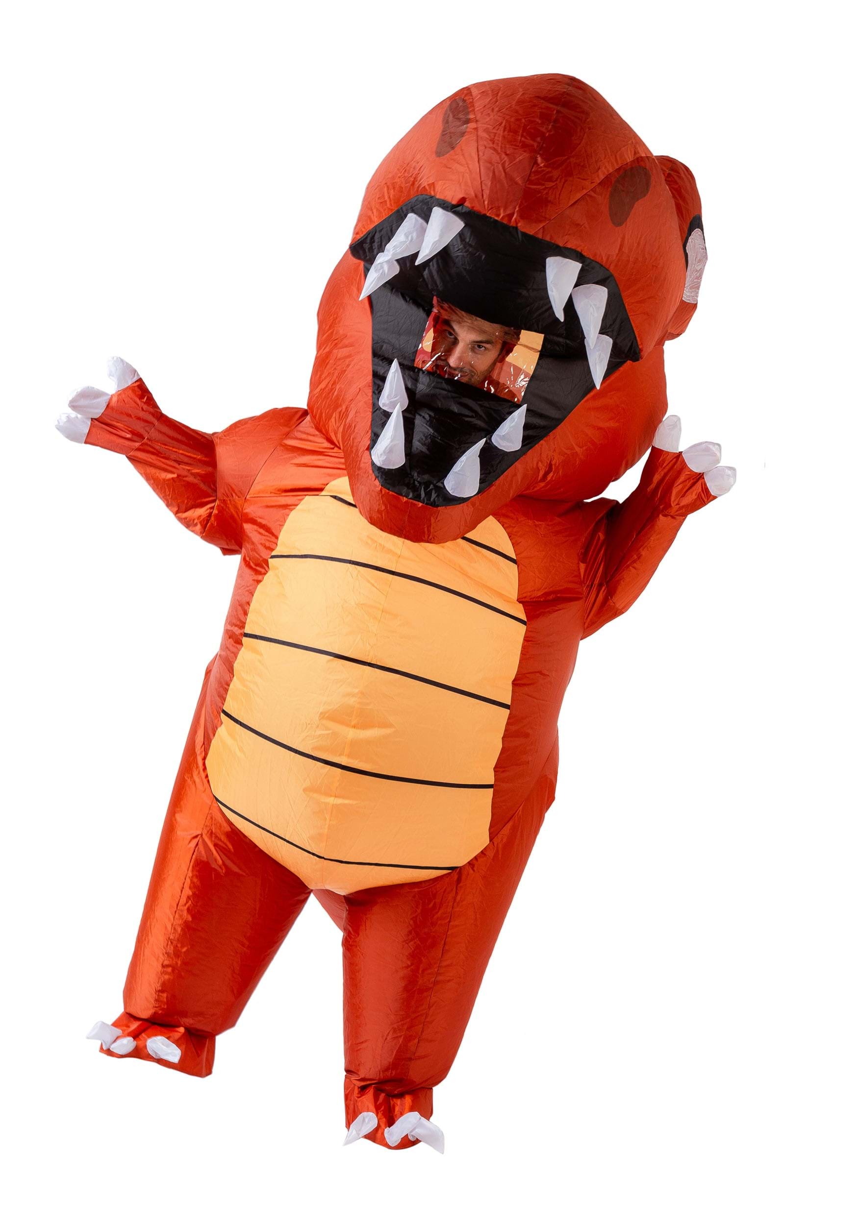 Inflatable Adult Red Dinosaur Costume