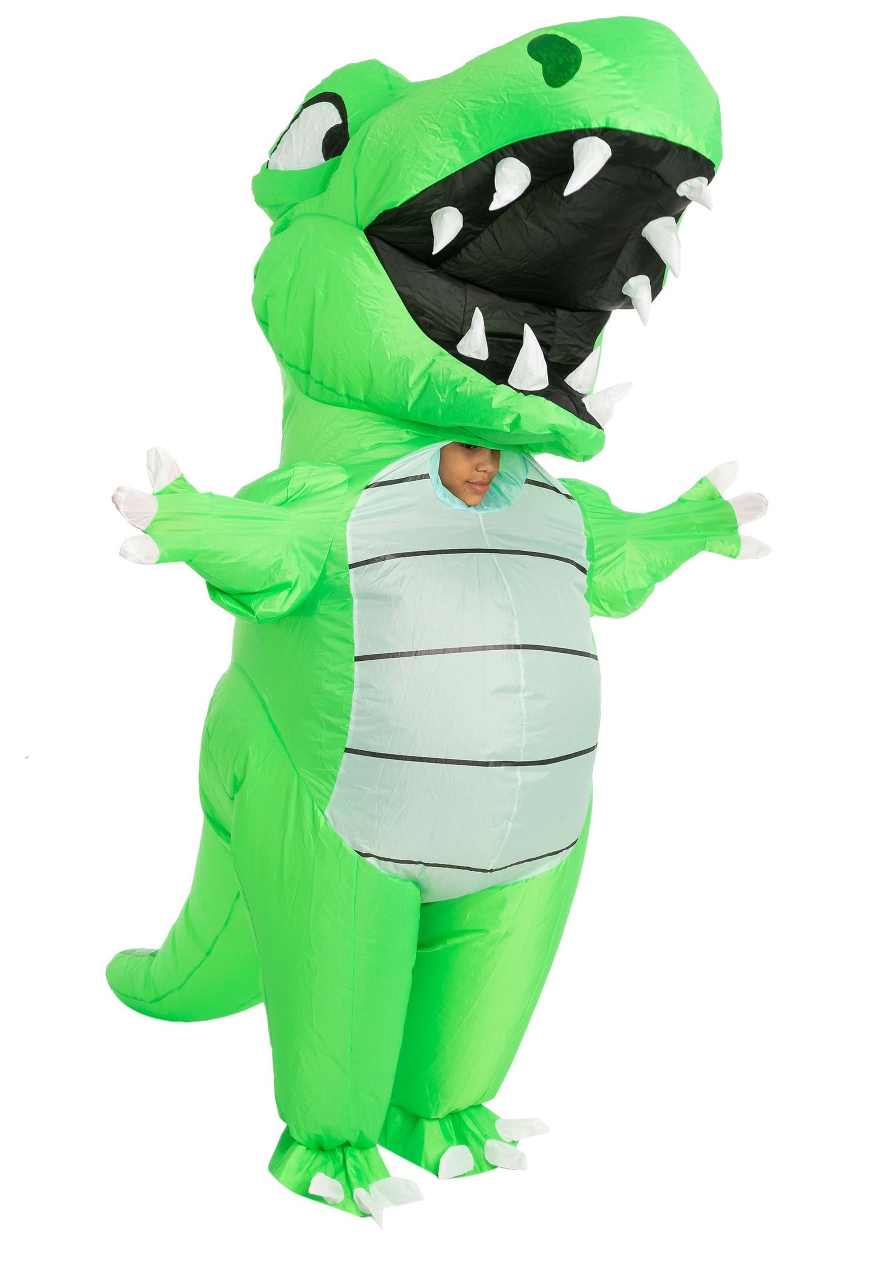 Inflatable Kids Green Dino Costume