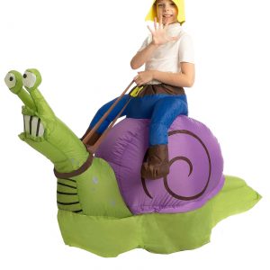 Inflatable Kids Grumpy Snail Ride-On Costume