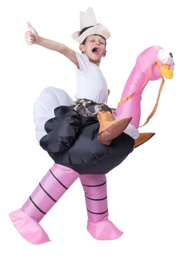 Inflatable Kids Ostrich Ride-On Costume