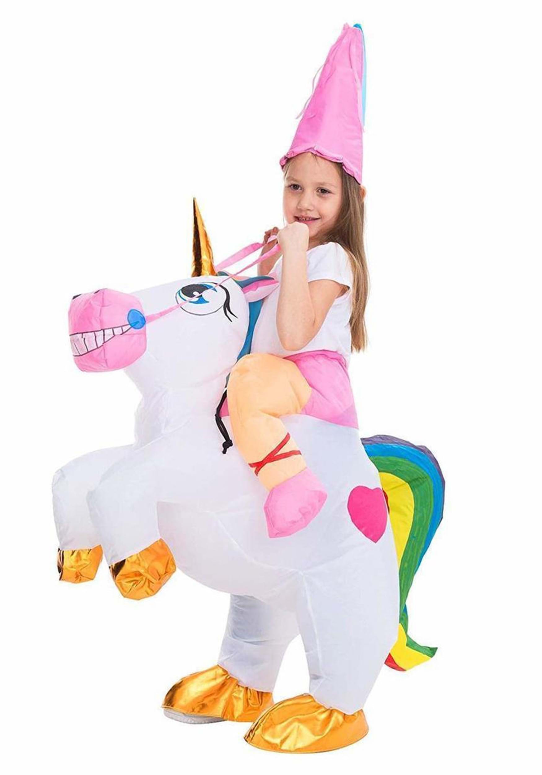 Inflatable Kids Unicorn Ride-On Costume