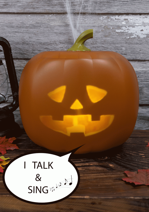 Jabberin' Jack Talking Pumpkin Decoration