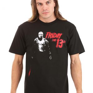 Jason Vorhees Friday the 13th Adult Black T-Shirt