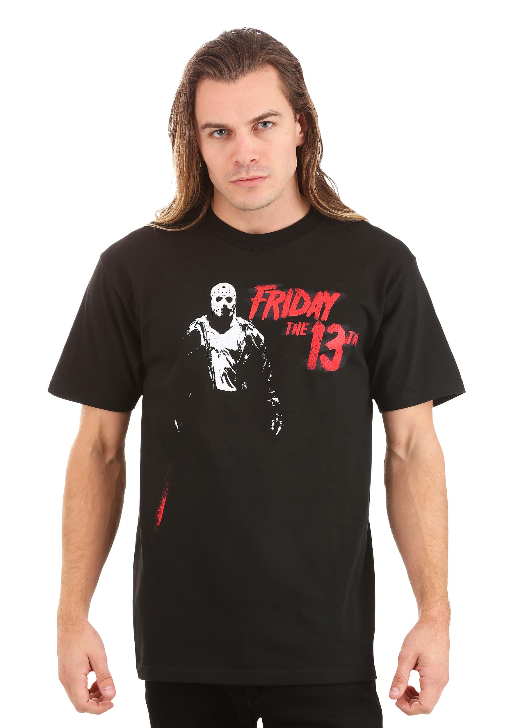 Jason Vorhees Friday the 13th Adult Black T-Shirt