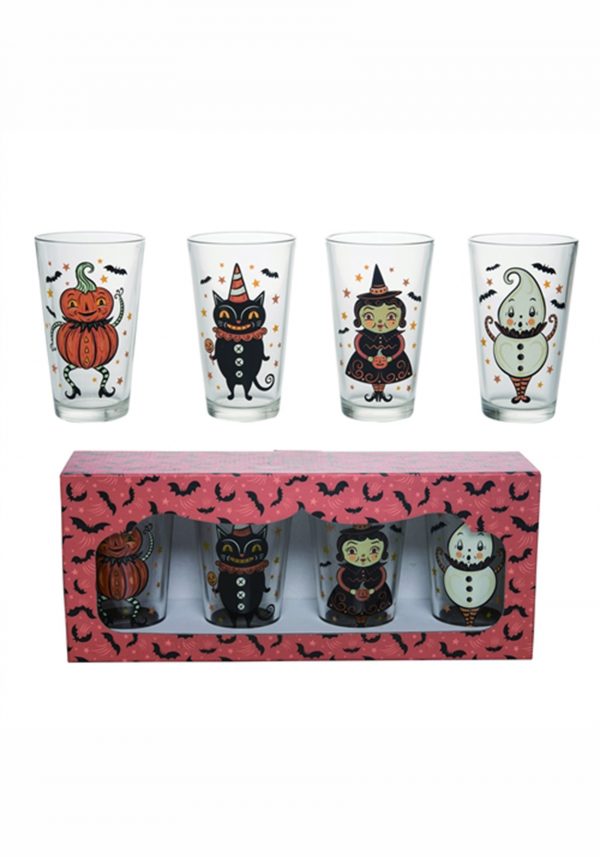 Johanna Parker Glass Vintage Halloween 16oz Tumblers