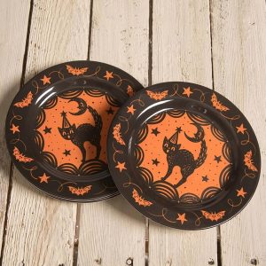Johanna Parker Halloween Scaredy Cat Decorative Plate Set