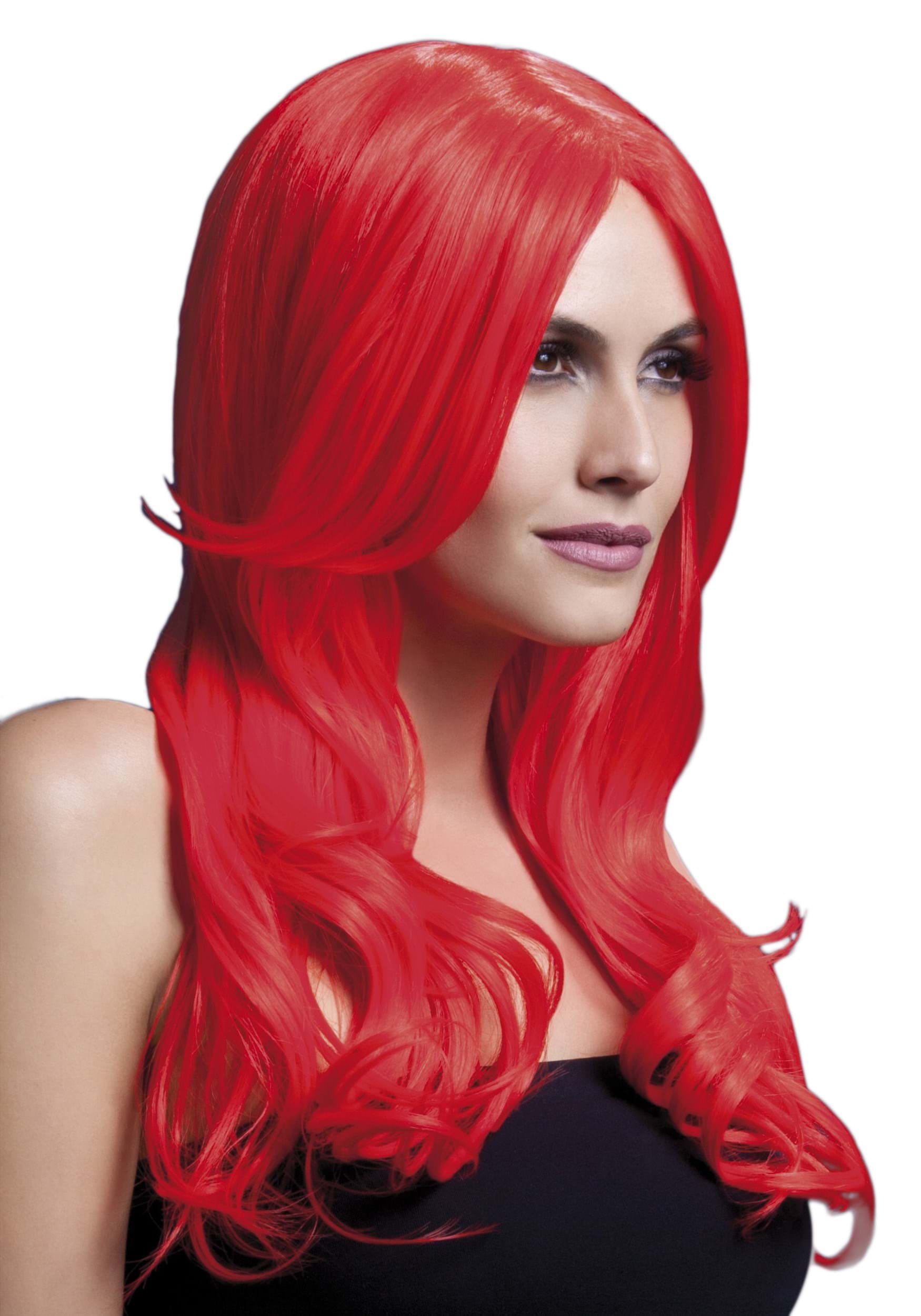 Khloe Fever Neon Red Wig