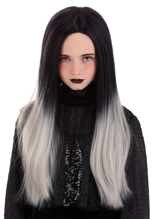 Kid's Black and Gray Ombre Wig