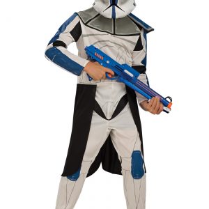 Kids Blue Clone Trooper Leader Rex Costume