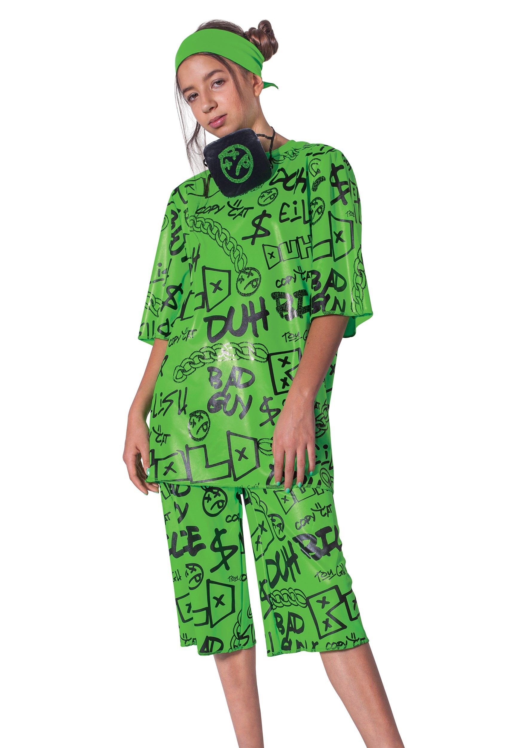 Kid's Classic Green Billie Eilish Costume