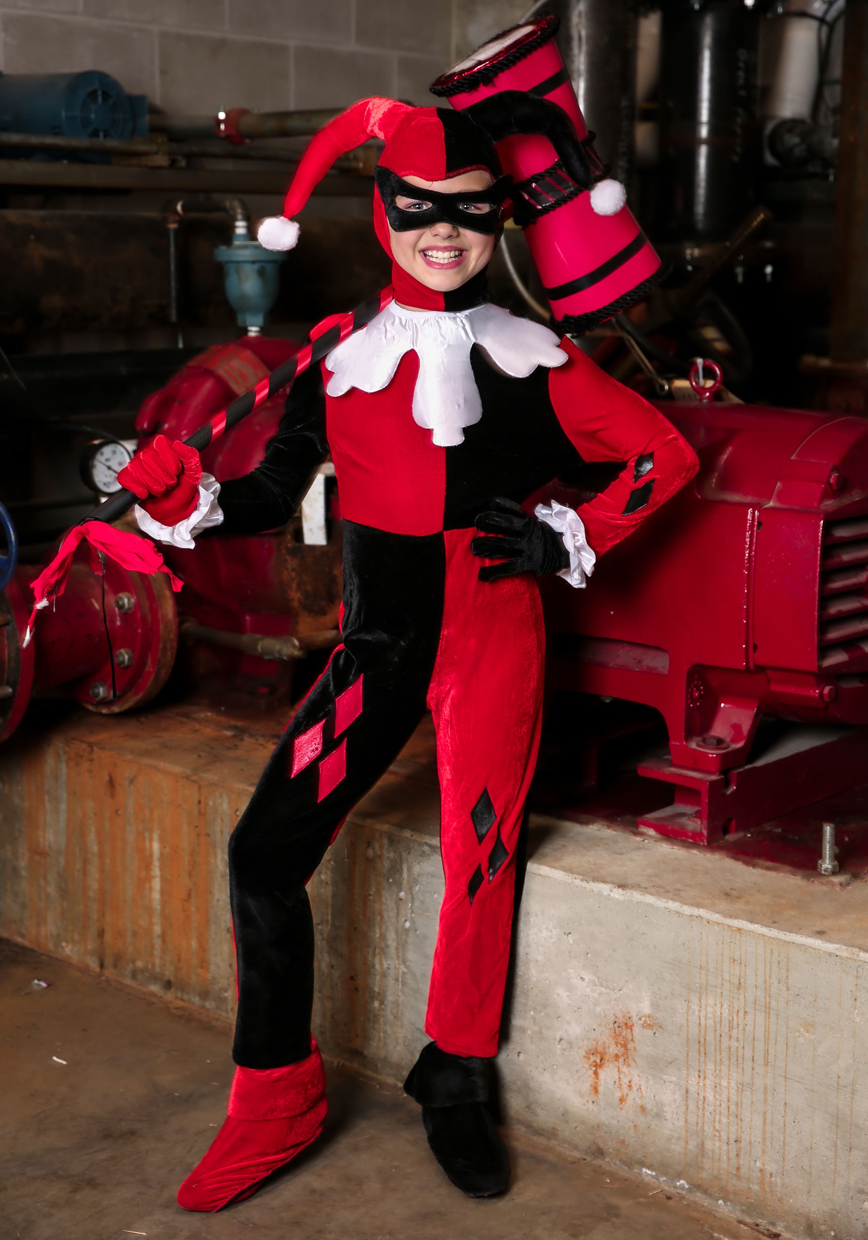 Kids Harley Quinn Jumpsuit Costume