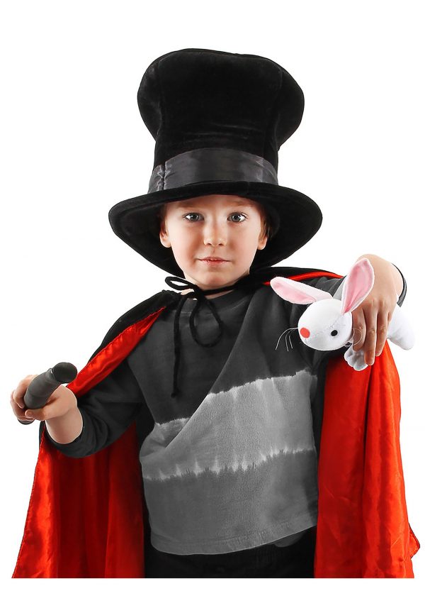 Kids Magician Plush Costume Hat with Rabbit