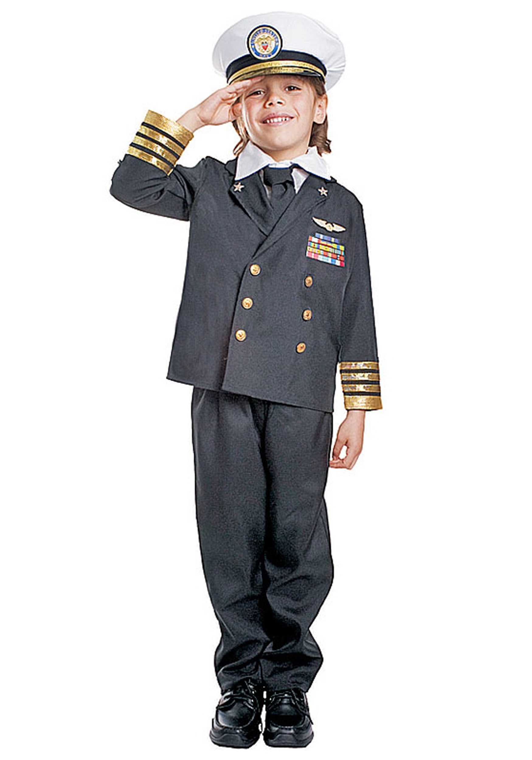 Kids Navy Admiral Costume