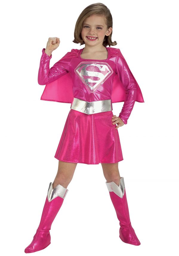 Kid's Pink Supergirl Costume