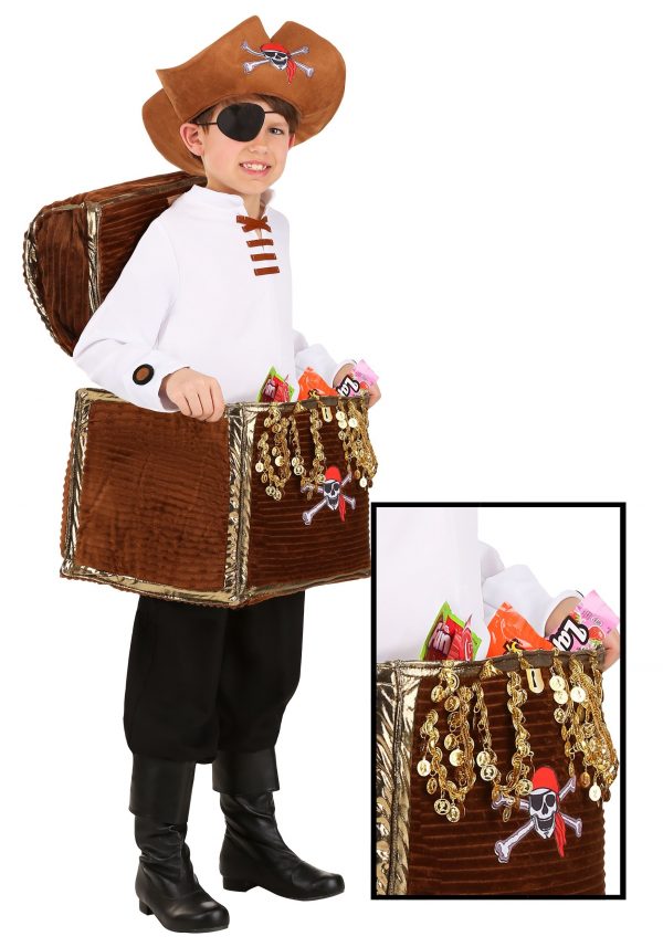 Kids Pirate Chest Candy Catcher Costume