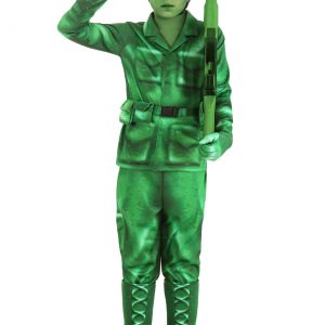 Kid's Plastic Green Army Man Costume