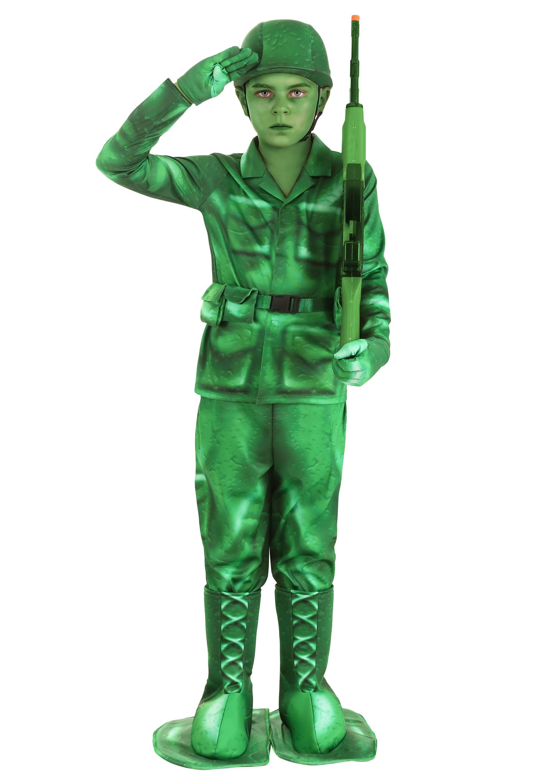 Kid’s Plastic Green Army Man Costume
