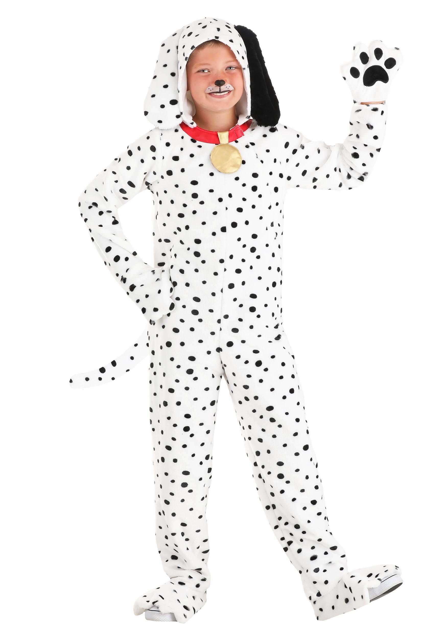 Kid’s Plush Dalmatian Puppy Jumpsuit