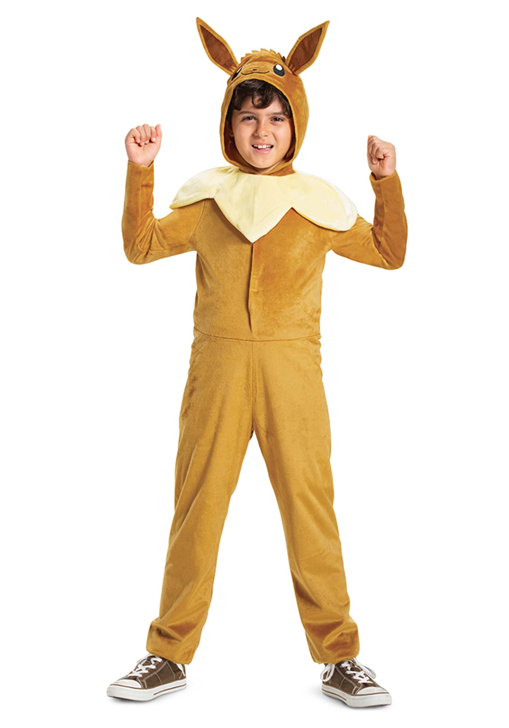 Kid’s Pokemon Eevee Hooded Jumpsuit Classic Costume