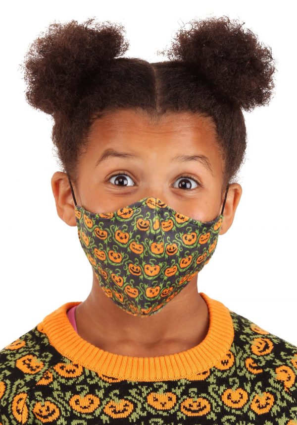 Kid's Pumpkins Sublimated Face Mask