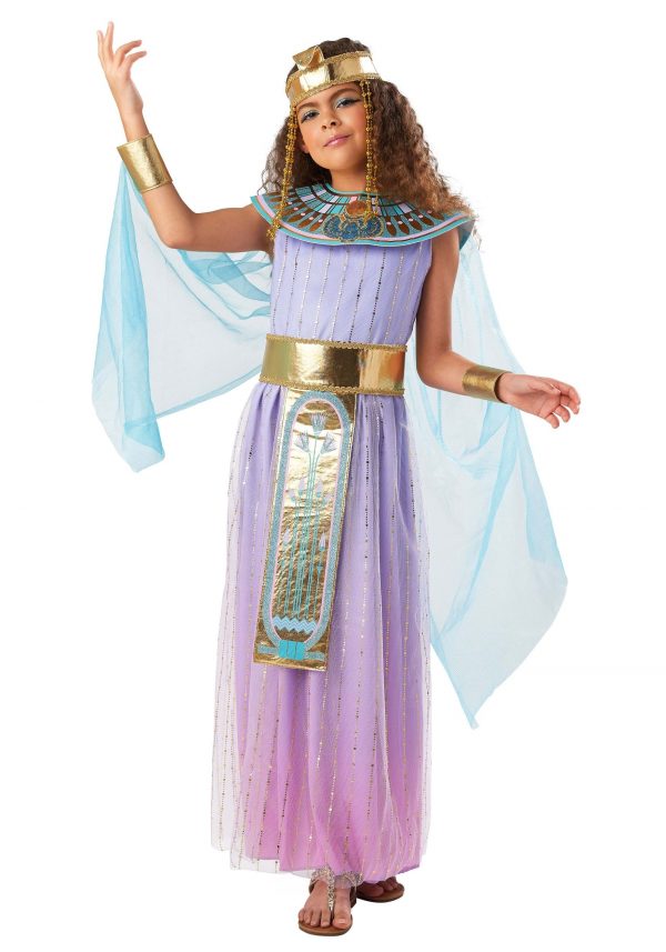 Kid's Rose Lavender Cleopatra Costume