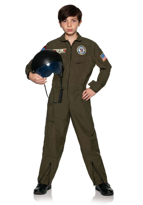 Kid's US Navy Top Gun Jumpsuit Costume
