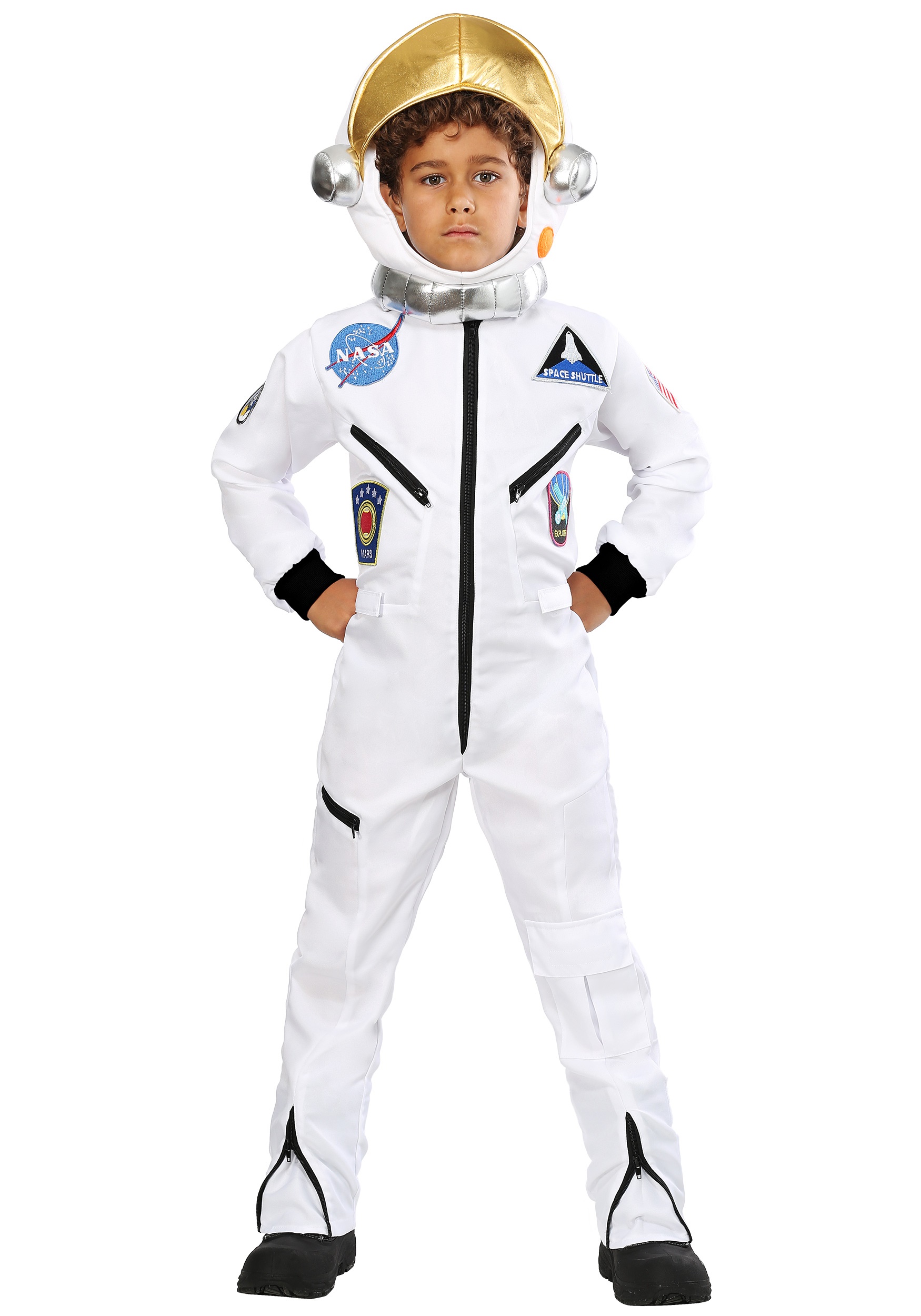 Kid’s White Astronaut Jumpsuit Costume
