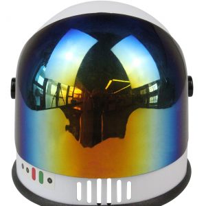 Kid's White Multicolor Visor Astronaut Helmet