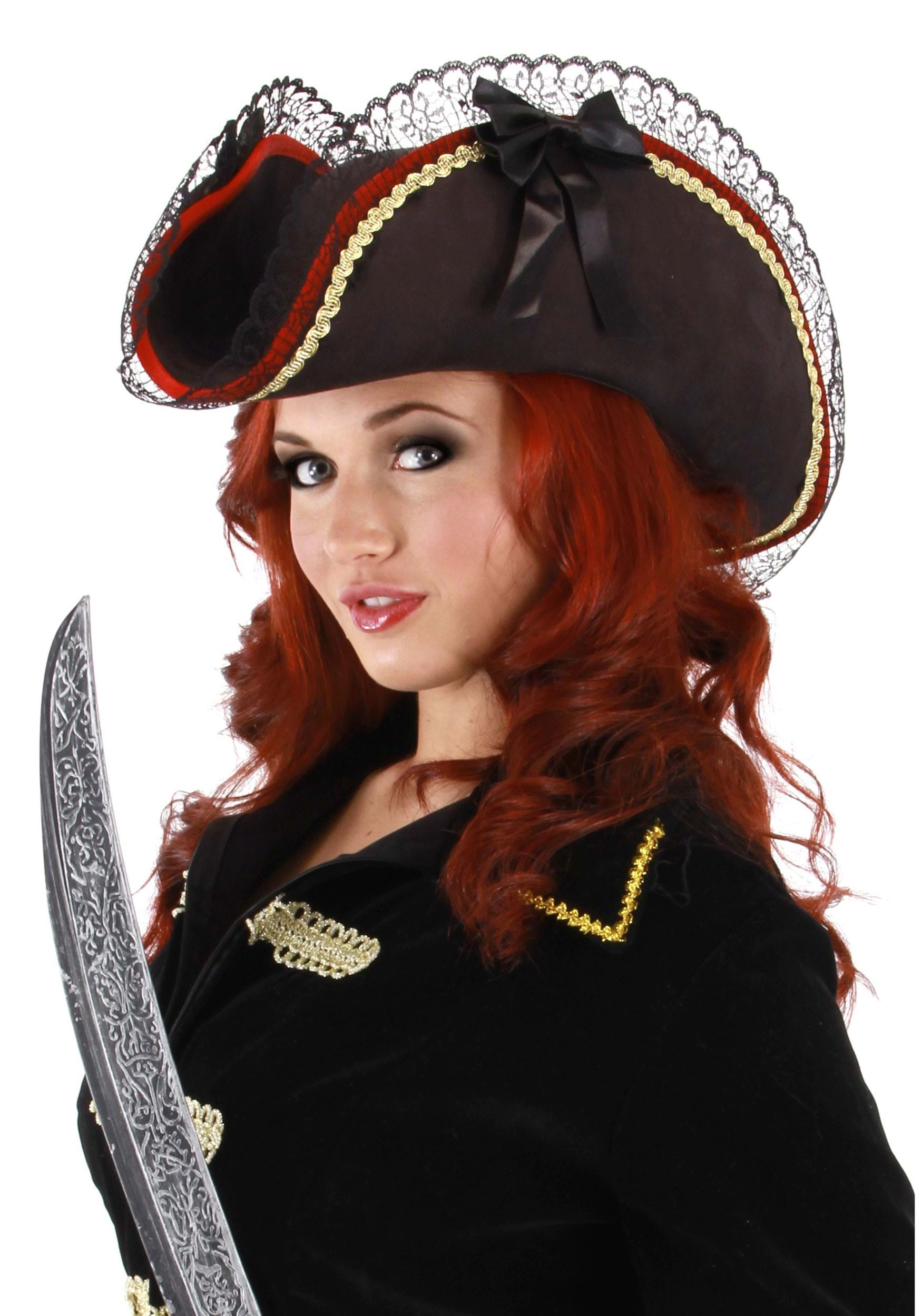 Lady Buccaneer Black Hat Costume Accessory
