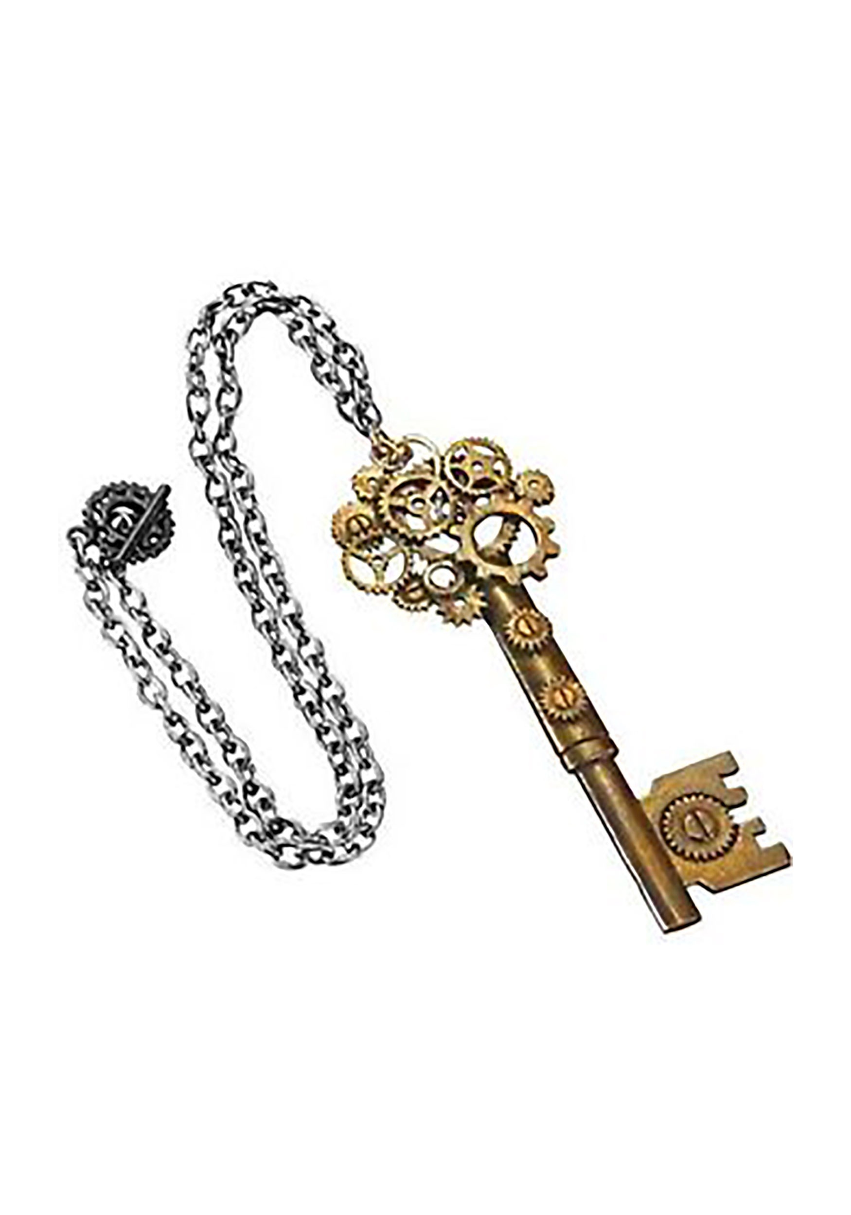Large Steampunk Key Gear Necklace