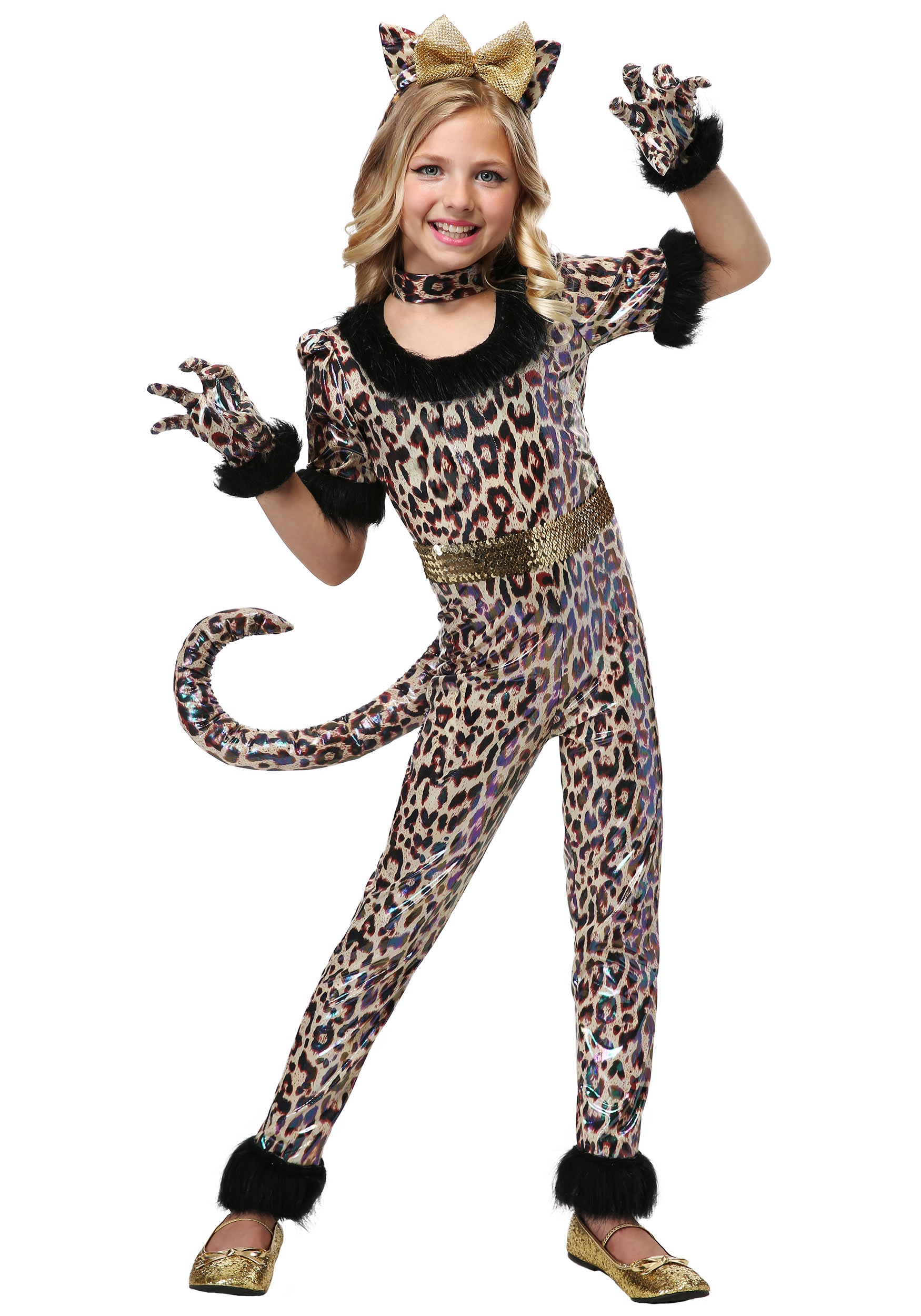 Leopard Jumpsuit Costume for Girls