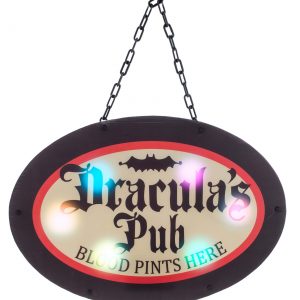 Light Up Dracula's Pub Sign Decoration