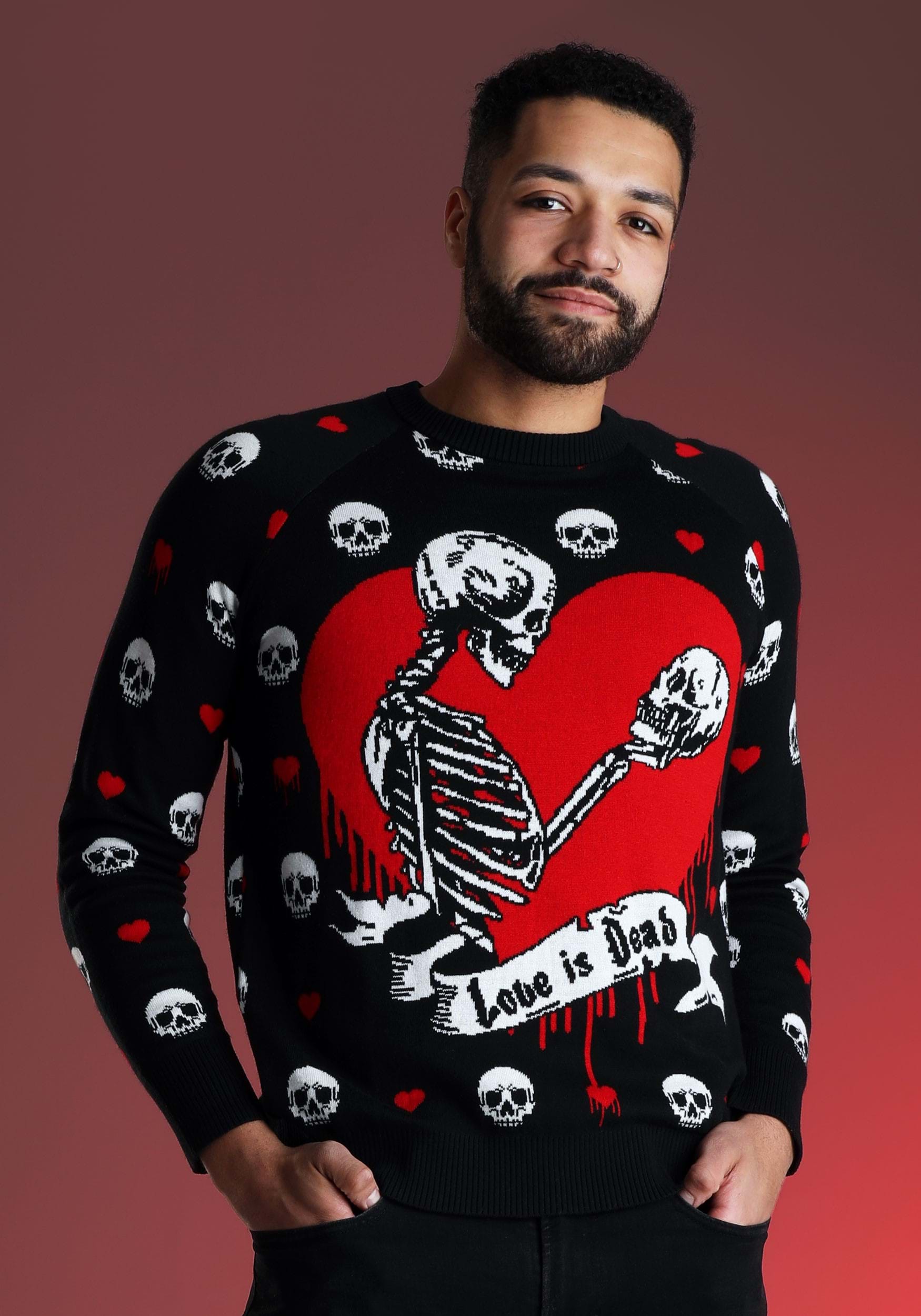 Love is Dead Valentine’s Day Adult Sweater
