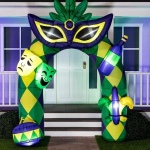 Mardi Gras 9.5FT Tall Arch Inflatable Decoration
