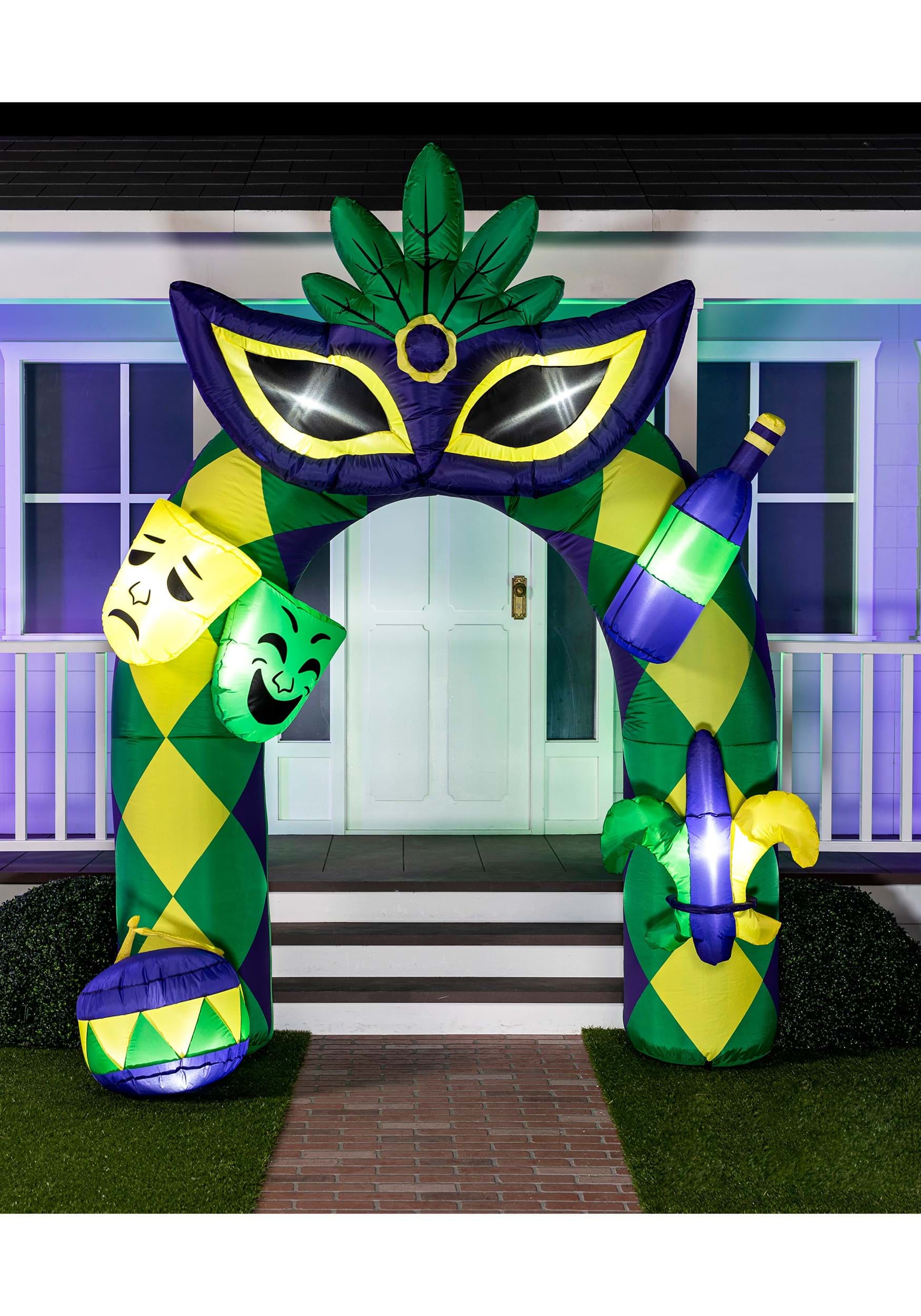 Mardi Gras 9.5FT Tall Arch Inflatable Decoration