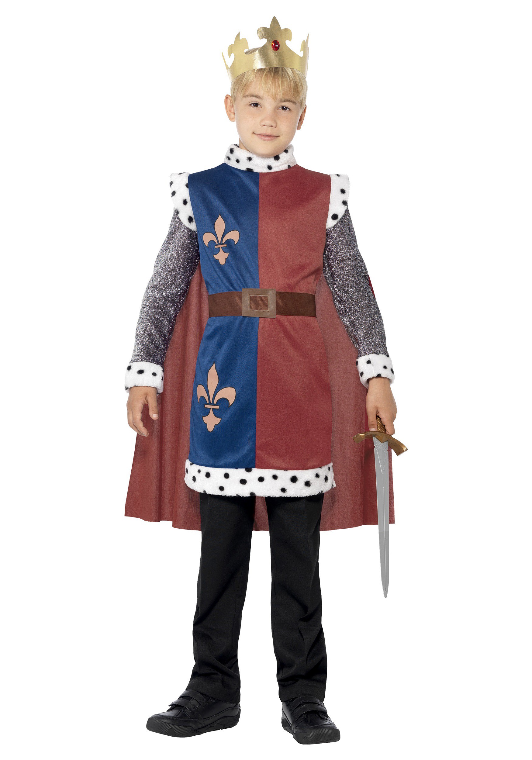 Medieval King Arthur Tunic Costume for Boys
