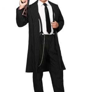 Men's Black Zoot Suit Gangster Costume
