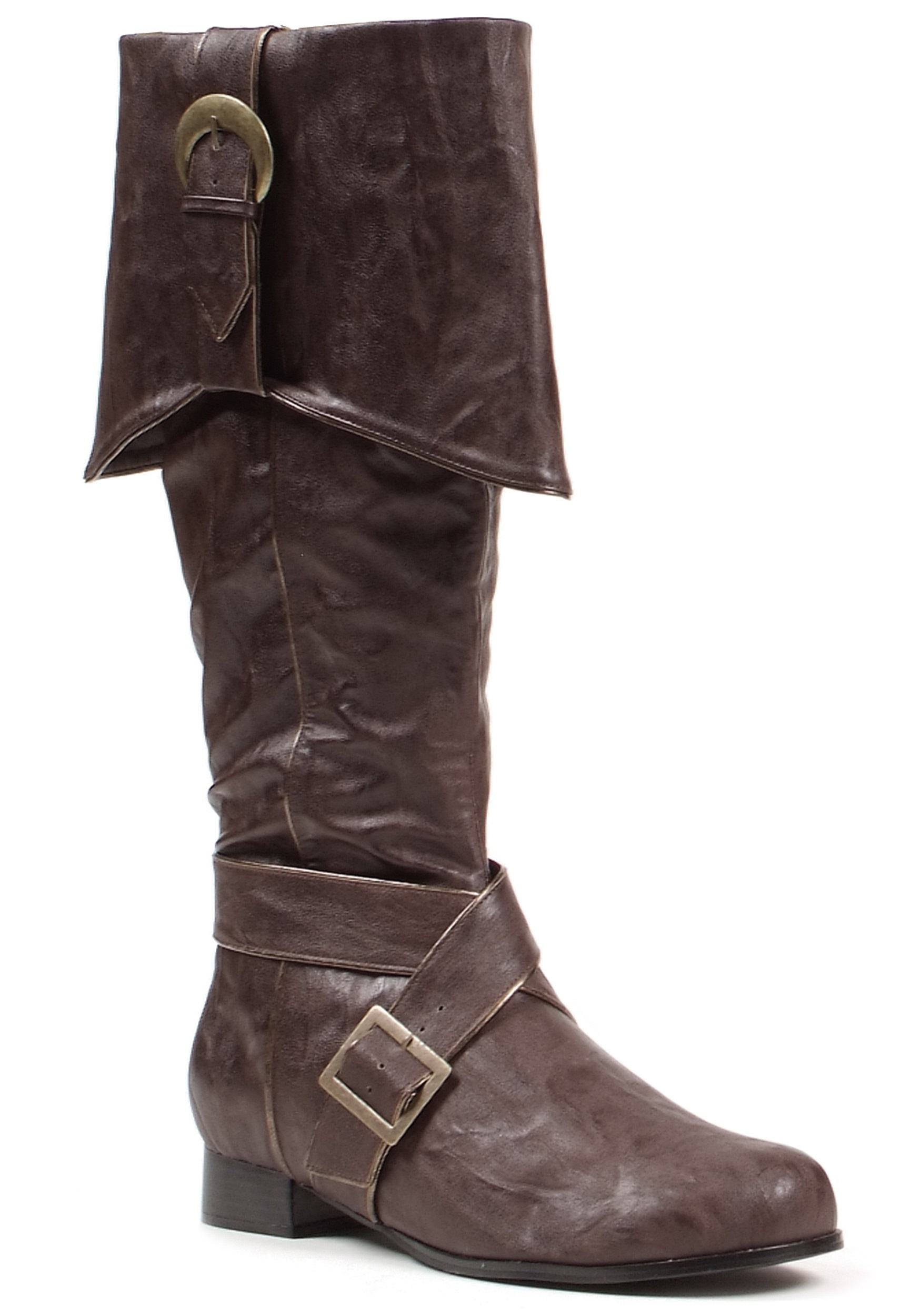 Men’s Brown Buckle Pirate Boots