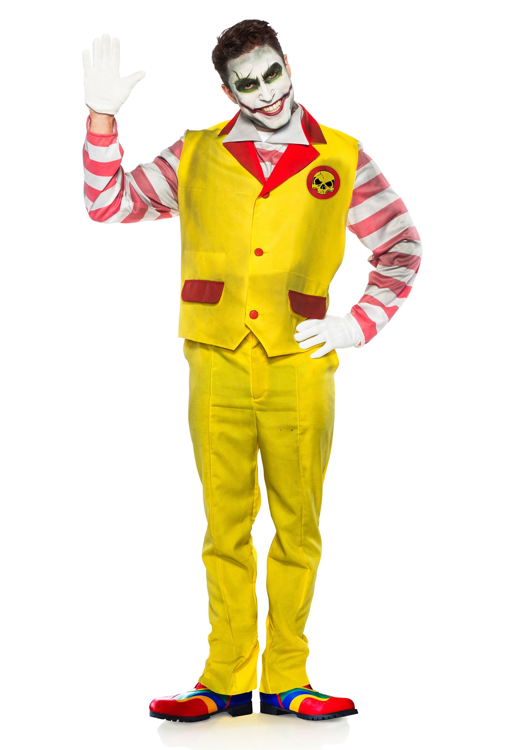 Men’s Evil Fast Food Clown Costume