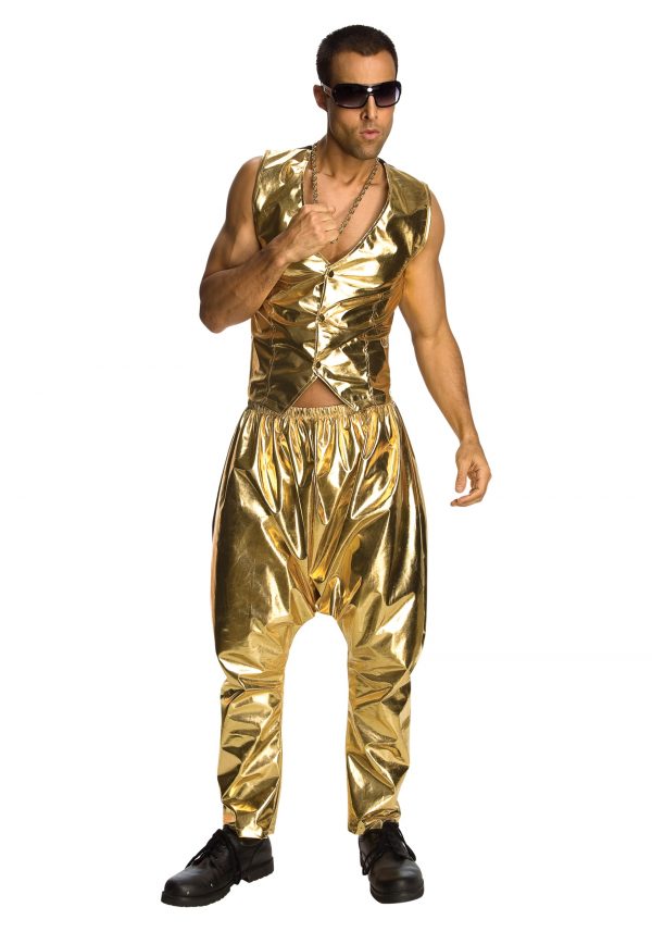 Men's Gold MC Hammer Pants