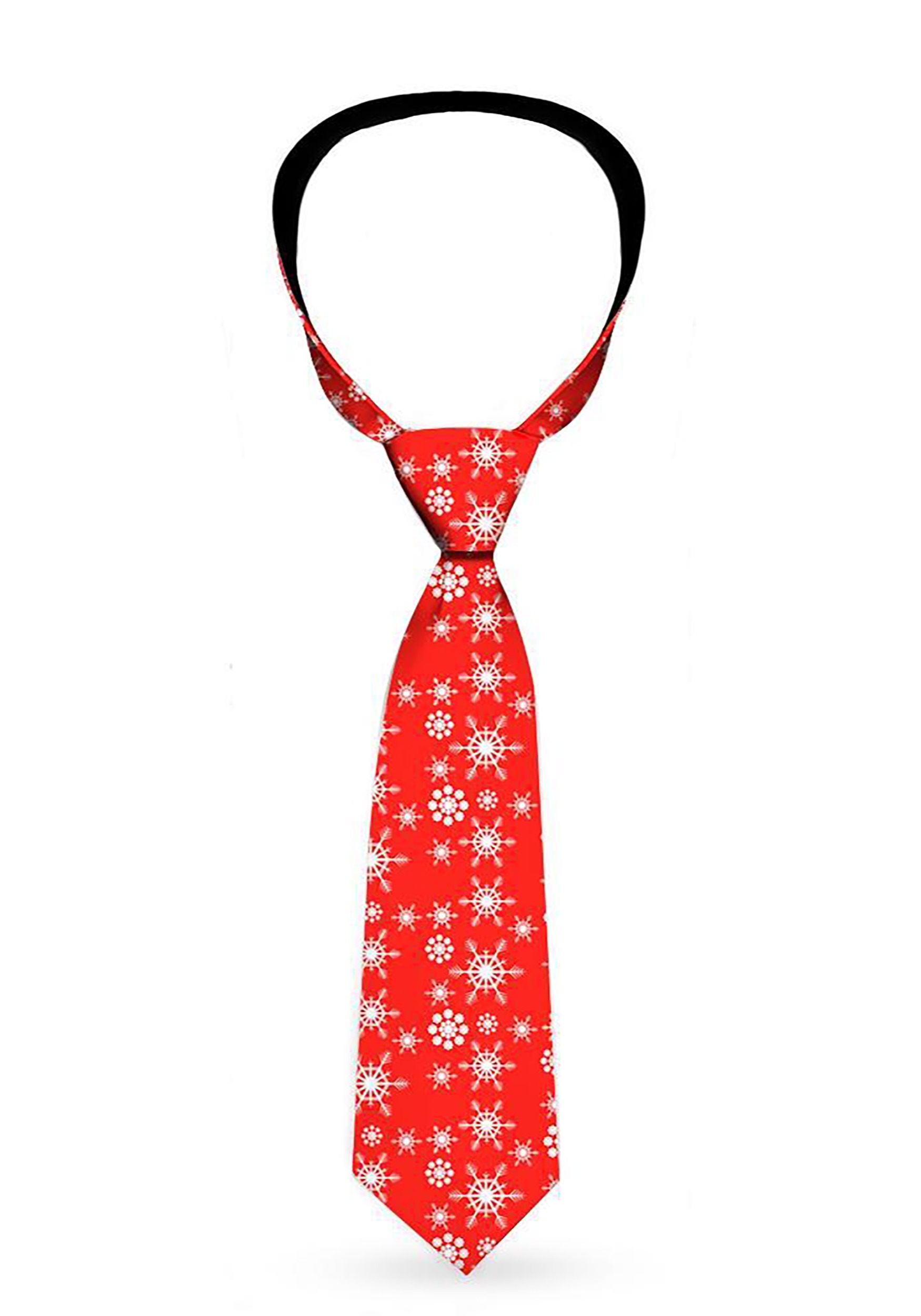 Men's Holdiay Snowflakes Red Necktie