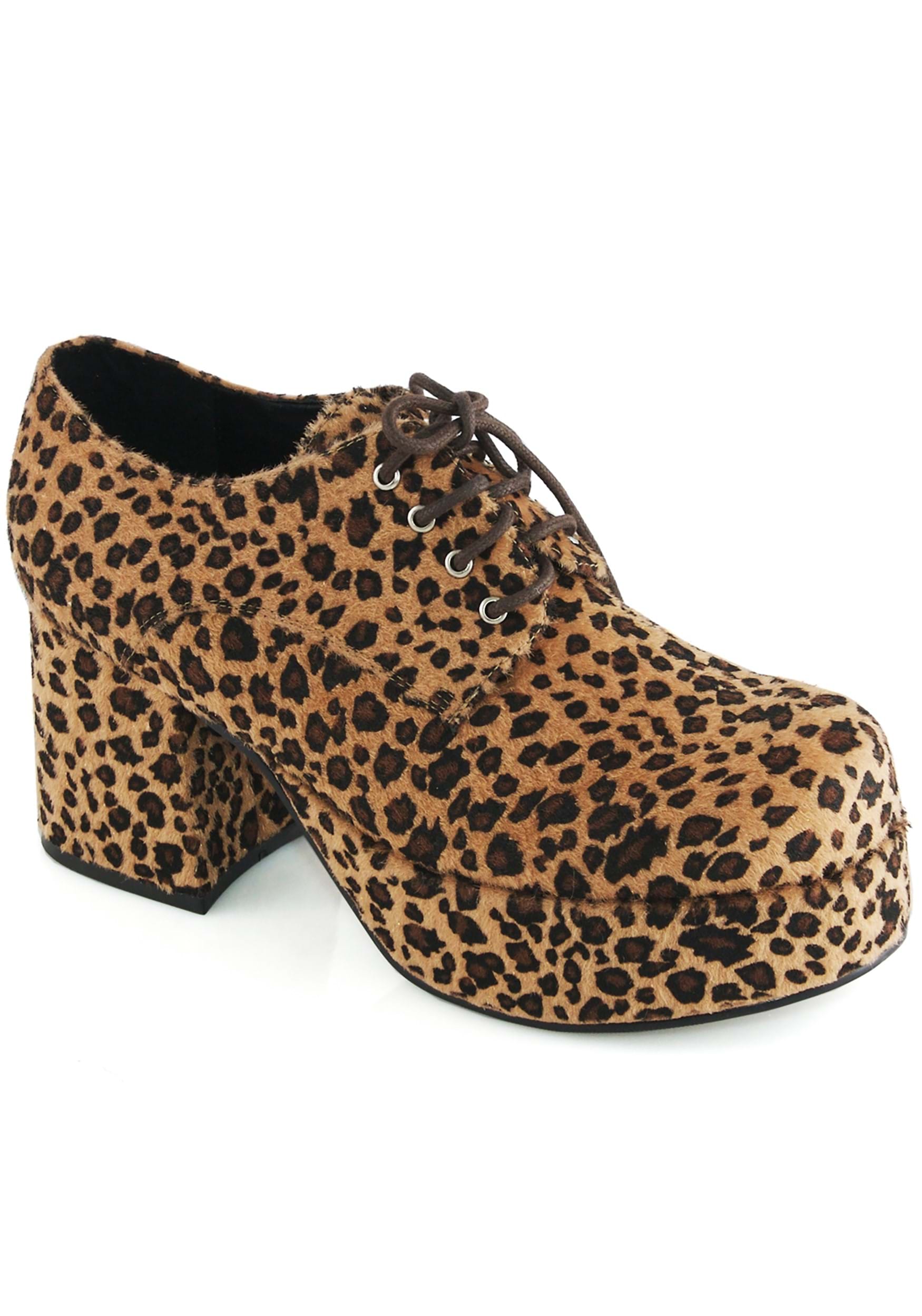 Men’s Leopard Platform Pimp Shoe