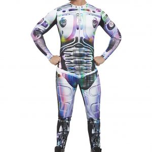 Men's Metallic Cyber Alien Costume