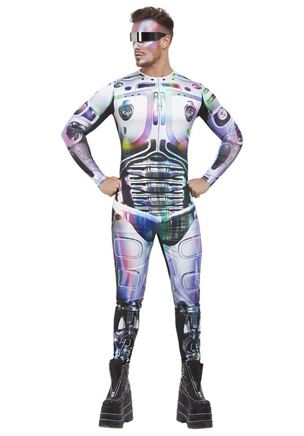 Men's Metallic Cyber Alien Costume