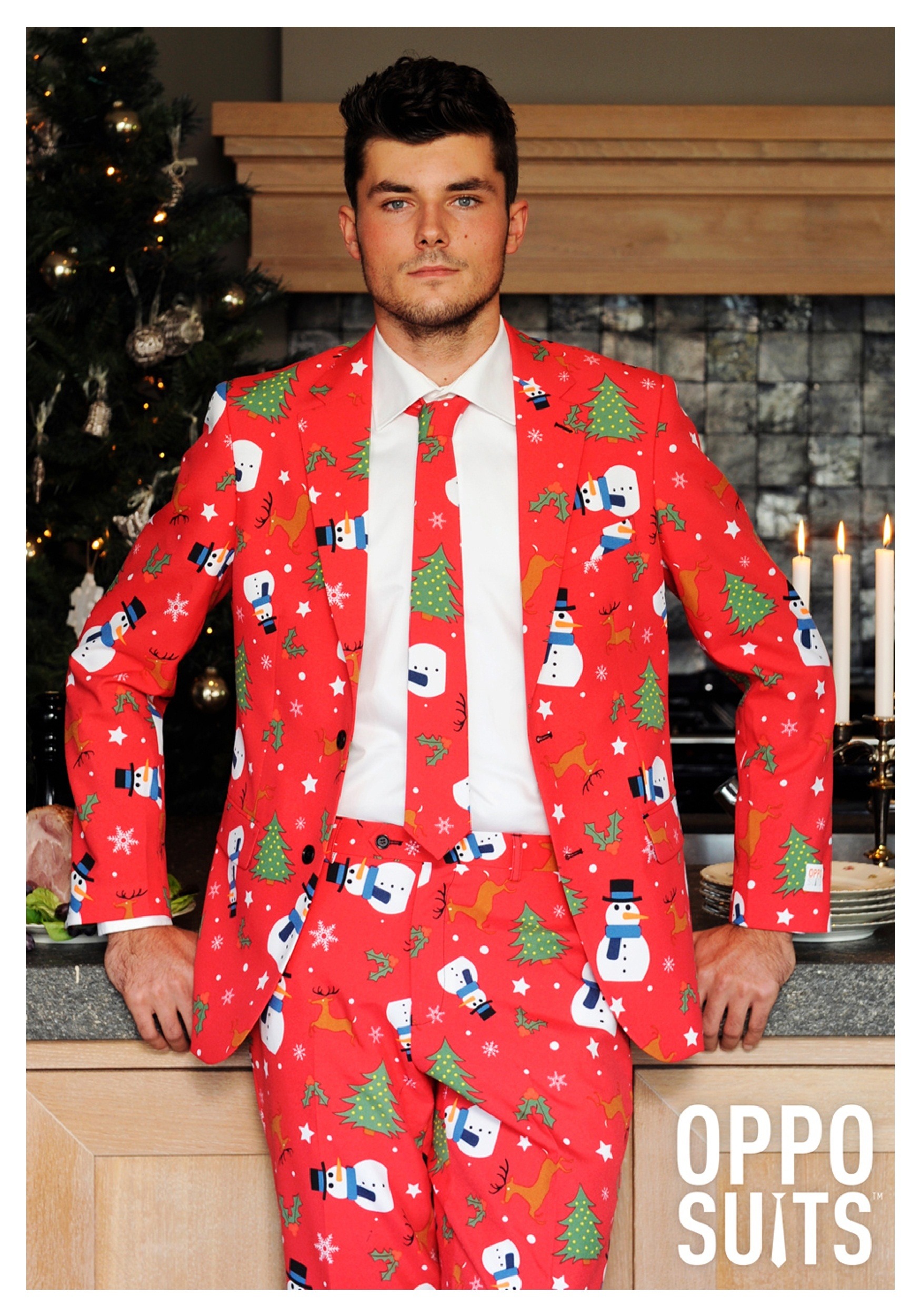 Men’s OppoSuits Red Christmas Costume Suit